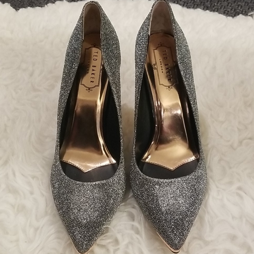💕TED BAKER💕 Kawaal Lurex Detail Court Heels